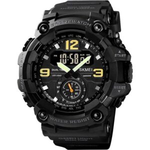 Skmei 1637 Men's Sport Watch- Black | Rovelle