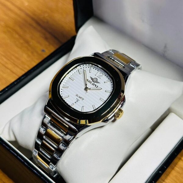Soloni 1010 For Men - Silver Gold White With Premium Box | Rovelle