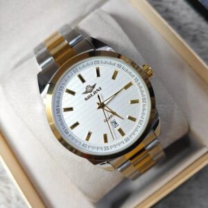 Soloni 1009 For Men - Silver Gold White With Premium Box | Rovelle