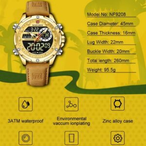 Naviforce 9208 L - Golden | Rovelle