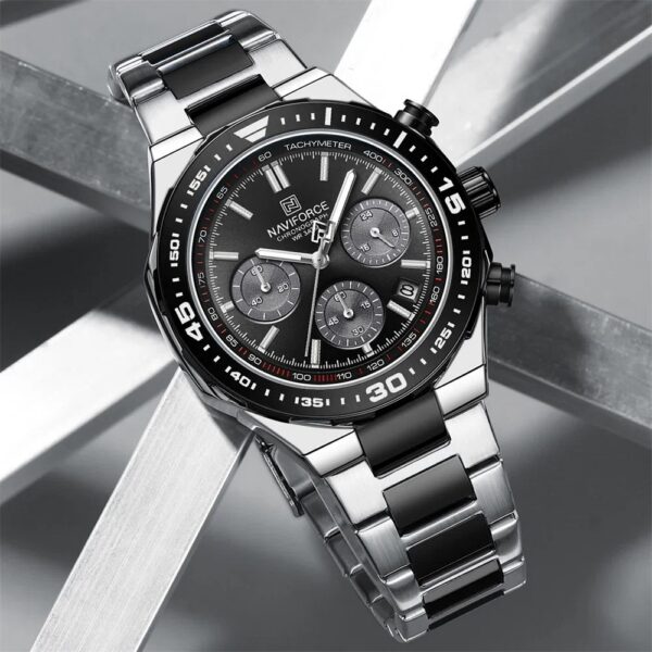 Naviforce 8049 - Silver Black For Man Naviforce 8049 - Silver Black For Man | Rovelle