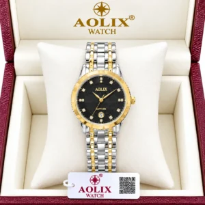 Aolix 9140 CH Women Watch - Silver Gold Black | Rovelle