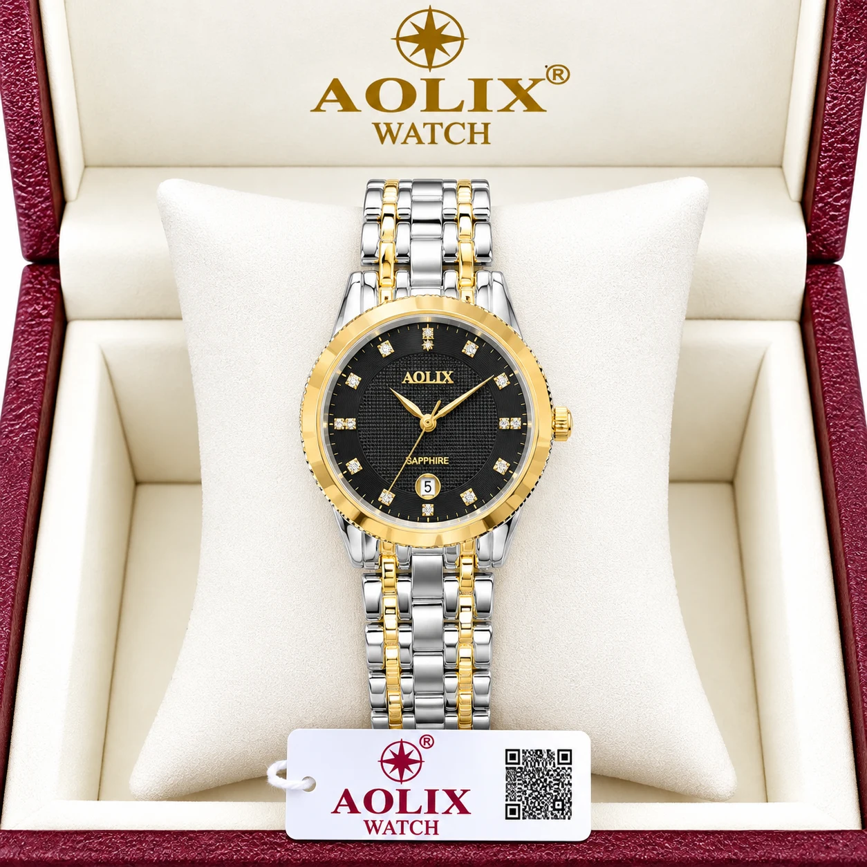 Aolix 9140 CH Women Watch - Silver Gold Black