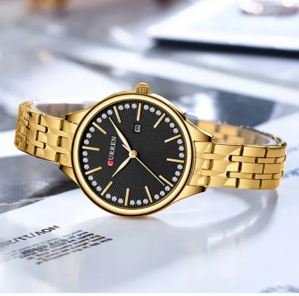 Curren 9099 For Women - Gold Black | Rovelle