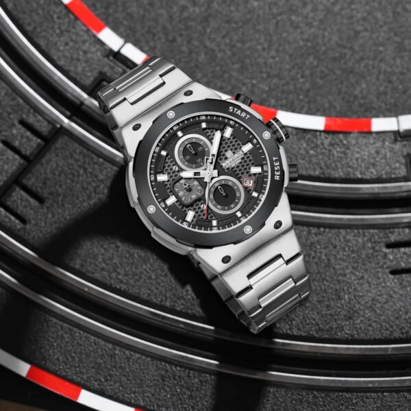 Naviforce 8072 For Men - Silver Black | Rovelle