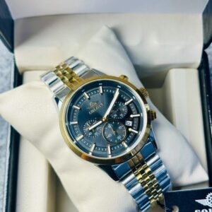 Soloni 3015 For Men - Silver Gold Black With Premium Box | Rovelle