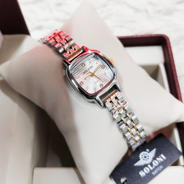 Soloni 1041 For Women - Silver Gold White With Premium Box | Rovelle