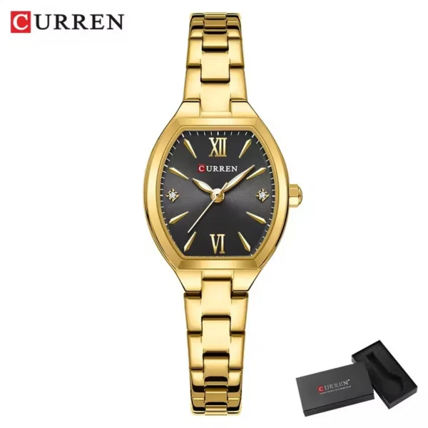 Curren 9112 Ladies Watch - Gold Black | Rovelle