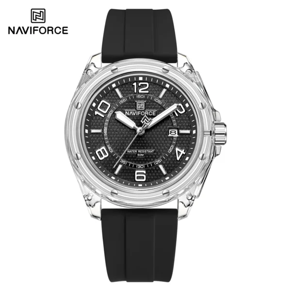 NAVIFORCE 6119 T For Men - Silver Black | Rovelle