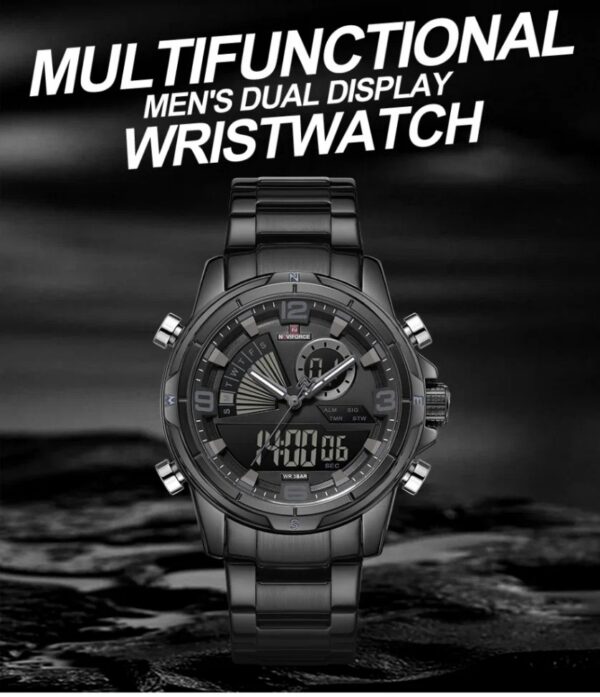 Naviforce 9257 For Men - Black | Rovelle