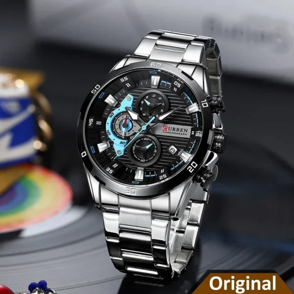 Curren 8402 - Silver Black | Rovelle