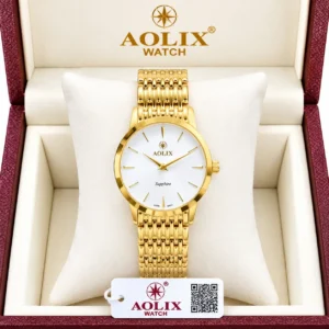 Aolix 9039 Men's Watch - Gold White | Rovelle
