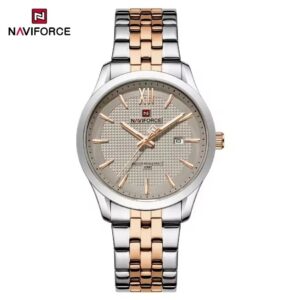 Naviforce 9255 For Men - Silver Rose Gray | Rovelle