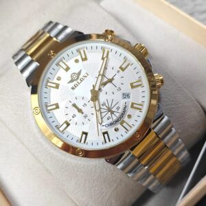Soloni 3007 For Men - Silver Gold White With Premium Box | Rovelle