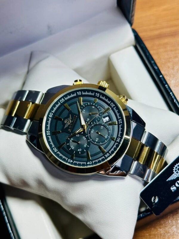 Soloni 3010 For Men - Silver Gold Black With Premium Box | Rovelle