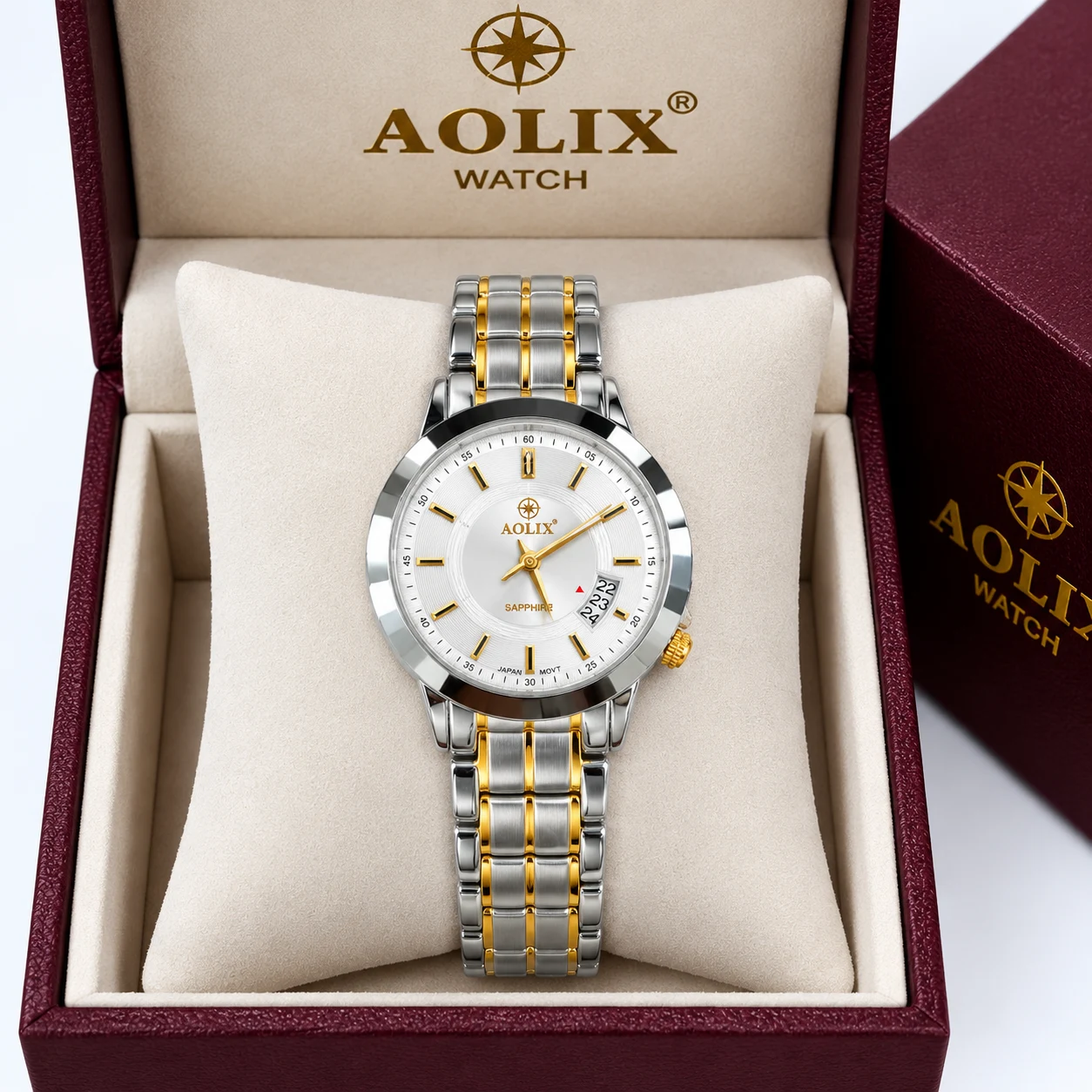 Aolix 9122 CH Women Watch - Silver Gold White | Rovelle