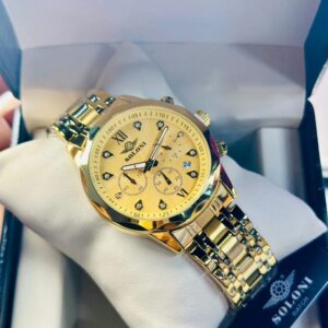 Soloni 3002 For Men - Gold With Premium Box | Rovelle