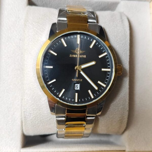 Soloni 1022M For Men - Silver Gold Black With Premium Box | Rovelle