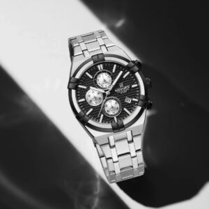 Naviforce 8042 CH - Silver Black | Rovelle