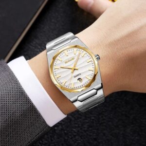 Skmei 9382 CH For Men - Silver Gold White | Rovelle
