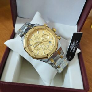 Soloni 3011 M For Men - Silver Gold With Premium Box | Rovelle