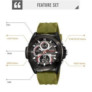 Skmei 2486 Men's Sport Watch - Black Green | Rovelle