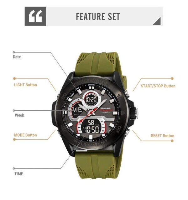 Skmei 2486 Men's Sport Watch - Black Green | Rovelle