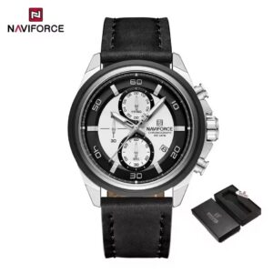 Naviforce 8075 For Men - Black White | Rovelle