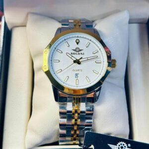 Soloni 1007 For Men - Silver Gold White With Premium Box | Rovelle