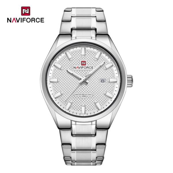 Naviforce 9284 CH For Men - Silver White | Rovelle