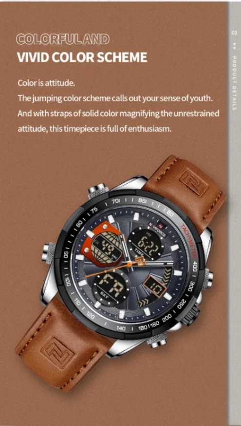Naviforce 9197 L - Brown Black | Rovelle
