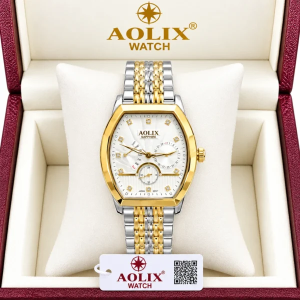 Aolix 7091 Men's Watch - Silver Gold White Aolix 7091 Men's Watch - Silver Gold White | Rovelle
