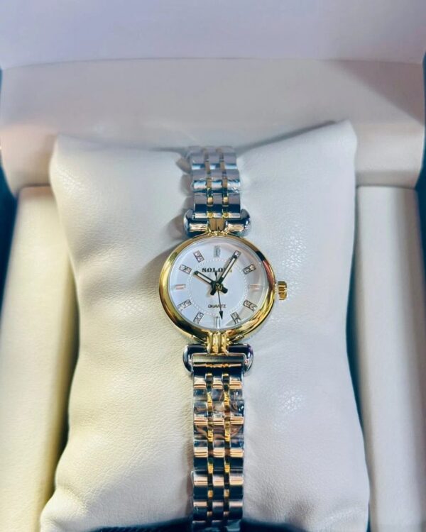 Soloni 1029 For Women - Silver Gold White With Premium Box Soloni 1029 For Women - Silver Gold White With Premium Box | Rovelle