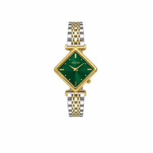 Oliya 6819 Ladies Watch - Silver Gold Green | Rovelle