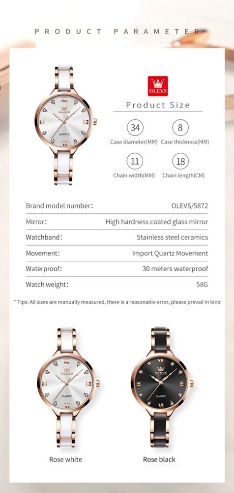 Olevs 5872 - White For Women | Rovelle