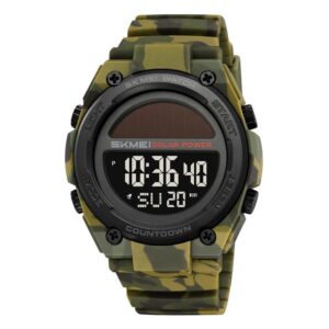 Skmei 2712 Men's Solar-Powered Digital Sports Watch - Army Green | Rovelle