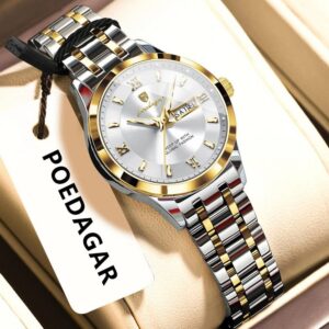 Poedagar 503 For Women - Silver Gold White | Rovelle