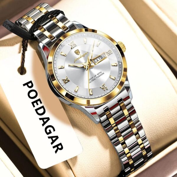 Poedagar 503 For Women - Silver Gold White | Rovelle