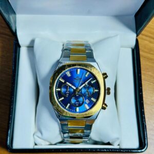 Soloni 3013 For Men - Silver Gold Blue With Premium Box | Rovelle