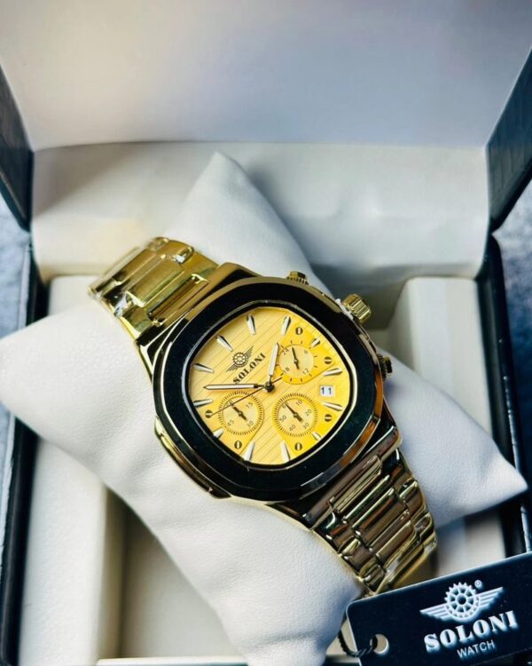 Soloni 3009 For Men - Gold With Premium Box | Rovelle