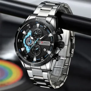 Curren 8402 - Silver Black | Rovelle