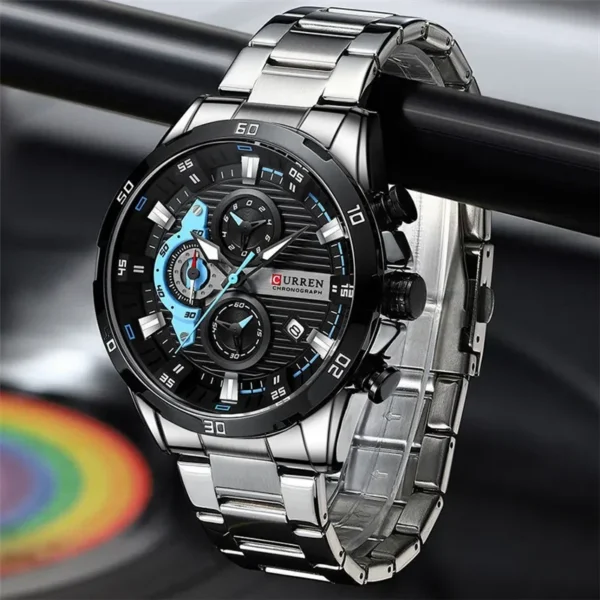 Curren 8402 - Silver Black | Rovelle