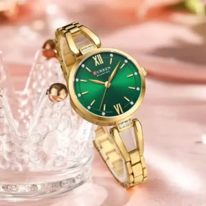Curren 9092 CH For Women - Gold Green | Rovelle