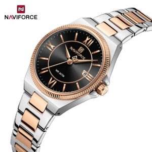 Naviforce 5073 Women's Watch - Silver Rose Black | Rovelle
