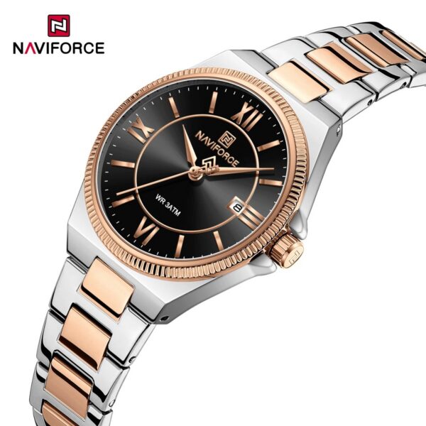 Naviforce 5073 Women's Watch - Silver Rose Black | Rovelle