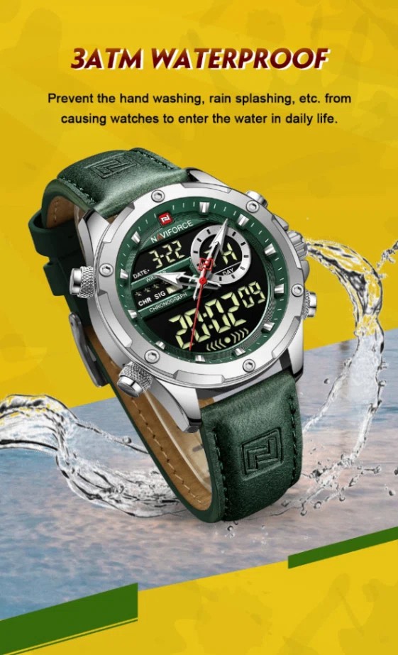 Naviforce 9208 L - Silver Green | Rovelle