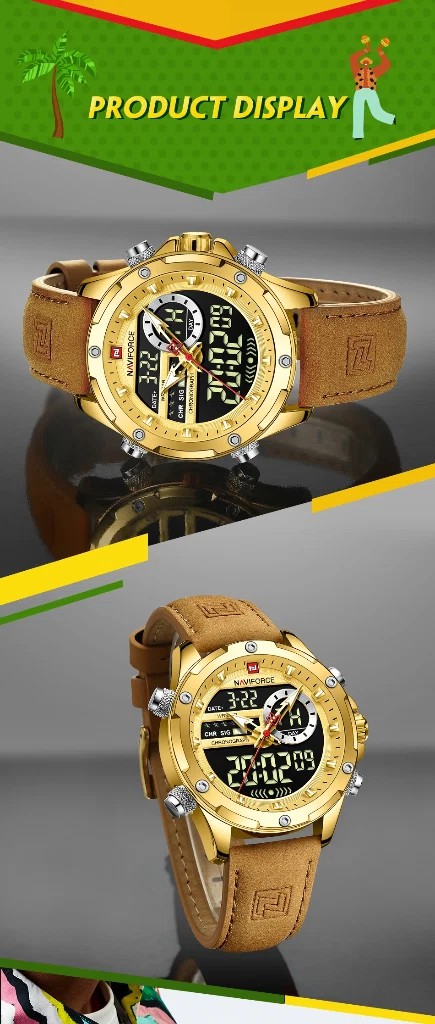 Naviforce 9208 L - Golden | Rovelle