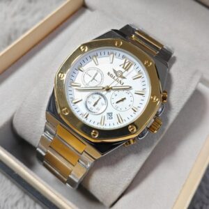 Soloni 3001 For Men - Silver Gold White With Premium Box | Rovelle