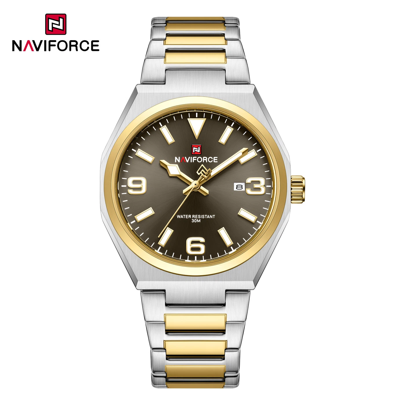 NAVIFORCE 9288 Men Watch - Silver Gold Black