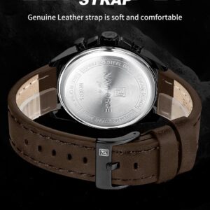 Naviforce 8075 For Men - Dark Brown Black | Rovelle